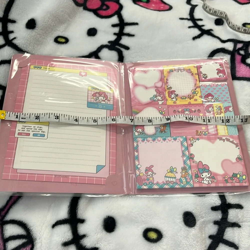 My Melody Memo Book-Style Set of Sticky Notes and Stationary Pages